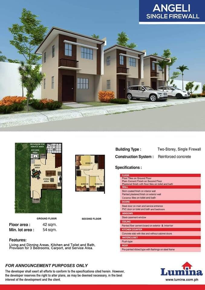 Lumina Pililla, Anna Rowhouse Inner Unit for Sale in Brgy. Quisao ...